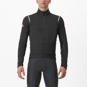 Castelli ALPHA DOPPIO ROS Men Jackets Black / Silver / Dark | EQIG38567