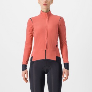 Castelli ALPHA FLIGHT ROS W Women Jackets Red / Black / Black | VQJD53846