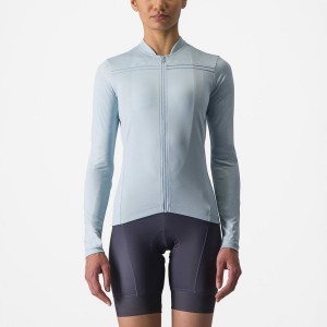 Castelli ANIMA 4 LONG SLEEVE Women Jersey Blue | QUWE81593