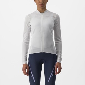 Castelli ANIMA 4 LONG SLEEVE Women Jersey White | URKA17634