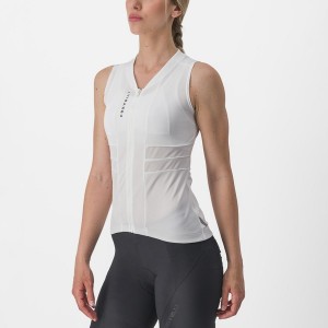 Castelli ANIMA 4 SLEEVELESS Women Jersey White / Black | LPWD20548