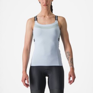 Castelli BAVETTE TOP Women Jersey Blue / Dark Grey Blue | TZFC26053