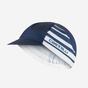 Castelli CLASSICO Men Cap Blue / Silver Grey | RKMU85249