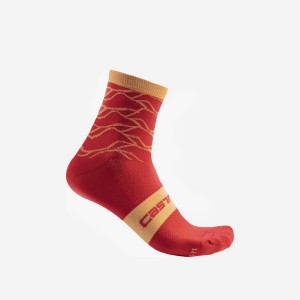 Castelli CLIMBER'S 3.0 12 CM Women Socks Orange | PTWO58479