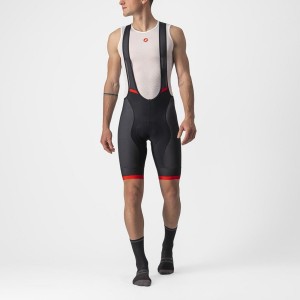 Castelli COMPETIZIONE KIT Men Bib Shorts Black / Red | RAIZ03827