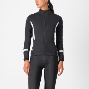 Castelli DINAMICA 2 Women Jackets Black / White | XPYQ02394