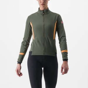 Castelli DINAMICA 2 Women Jackets Green | NKSF91763