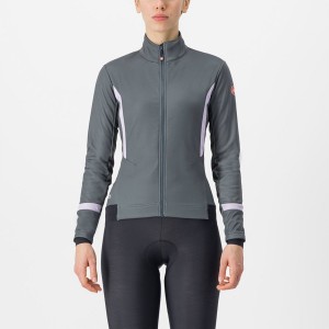 Castelli DINAMICA 2 Women Jackets Grey / Purple | XBJH75238