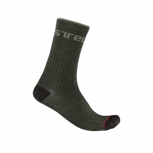 Castelli DISTANZA 20 Men Socks Green | KDEY39421