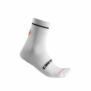 Castelli ENTRATA 13 Men Socks White | KPOZ05273