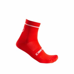 Castelli ENTRATA 9 Men Socks Red | CYXN13820