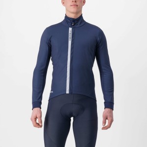 Castelli ENTRATA Men Jackets Blue / Silver | QRXZ80576