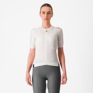 Castelli ESPRESSO W Women Jersey White / Dark Grey | RMET56410