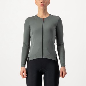 Castelli FLY LS W Women Jersey Grey | KVWC80514