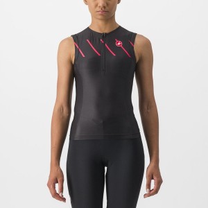 Castelli FREE 2 W TRI SINGLET Women Suits Black | MAVX56873