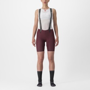 Castelli FREE AERO RC W Women Bib Shorts Deep Burgundy | BLSK08542