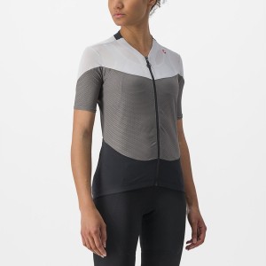 Castelli GRADIENT COLOR BLOCK Women Jersey Grey / Silver Grey | TJFM09286