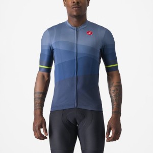 Castelli ORIZZONTE Men Jersey Blue / Light Grey Blue | HBKI97560