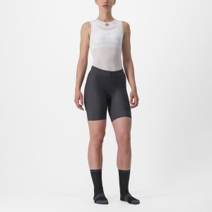 Castelli PRIMA Women Shorts Dark Grey / Orange | UHRL09572