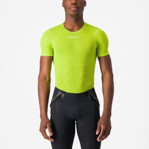 Castelli PRO MESH 2.0 SHORT SLEEVE Men Base Layer Light Green | ZOJG72468