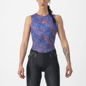 Castelli PRO MESH 4 W SLEEVELESS Women Base Layer Purple White | OHXP32961