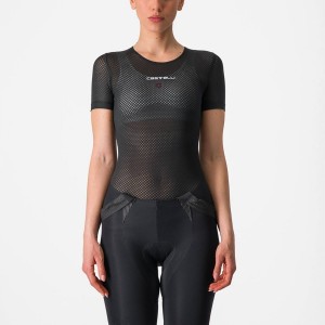 Castelli PRO MESH W SHORT SLEEVE Women Base Layer Black | MYZN78264