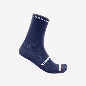 Castelli ROSSO CORSA PRO 15 Men Socks Blue | YVZU19652