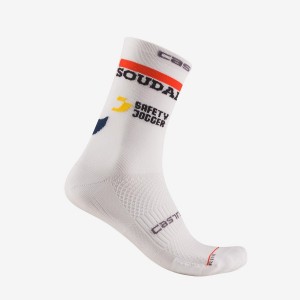 Castelli ROSSO CORSA PRO 15 Men Socks White | LXED16053