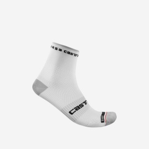 Castelli ROSSO CORSA PRO 9 Men Socks White | BDJG24063