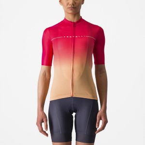 Castelli SALITA Women Jersey Orange / White | QHTC42837