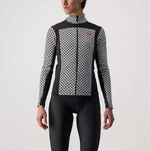 Castelli SFIDA 2 FZ Women Jersey Black / White | UXPW46293