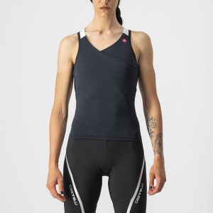 Castelli SOLARIS TOP Women Jersey Black / White | WGTU47951