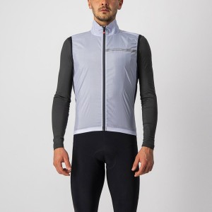 Castelli SQUADRA STRETCH Men Vest Silver Grey / Dark Grey | KWXV62719