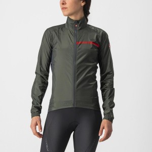 Castelli SQUADRA STRETCH W Women Protection Green / Dark Grey | LUPV24961