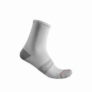 Castelli SUPERLEGGERA T 12 Men Socks White | QBLU92761