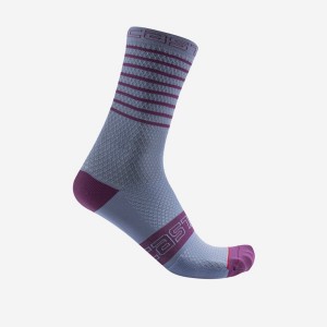 Castelli SUPERLEGGERA W 12 Women Socks Purple White | KCLP96281