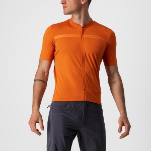 Castelli UNLIMITED ALLROAD Men Jersey Orange Red | PDOJ61942