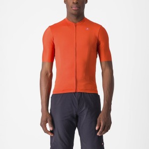 Castelli UNLIMITED ENTRATA 2 Men Jersey Orange Red / Grey | AZMG81423