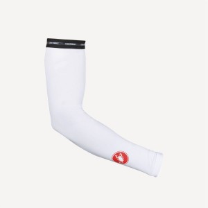 Castelli UPF 50 + LIGHT ARM SLEEVES Women Arm Warmer White | GPZI72598