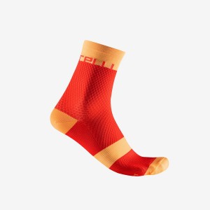 Castelli VELOCISSIMA 12 Women Socks Orange | LFIE76053