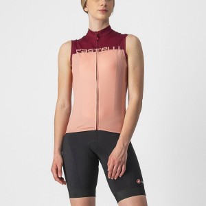 Castelli VELOCISSIMA SLEEVELESS Women Jersey Pink / Burgundy | ALVG34765