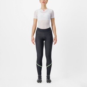 Castelli VELOCISSIMA THERMAL Women Leggings Black / Mint / Black | SNLZ58641