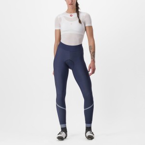 Castelli VELOCISSIMA THERMAL Women Leggings Blue / Silver | LEQF52073