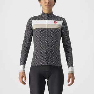 Castelli VOLARE LS Women Jersey Black / White | XEOH86579