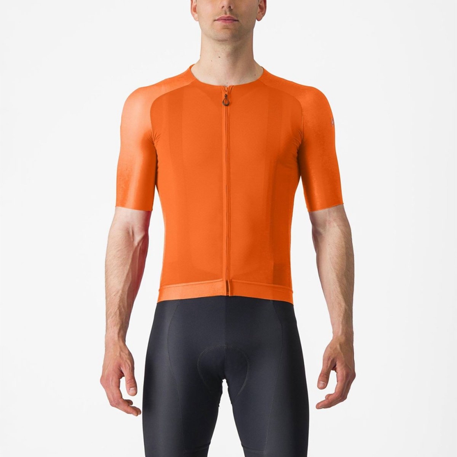 Castelli AERO RACE 7.0 Men Jersey Orange | XMFB09735