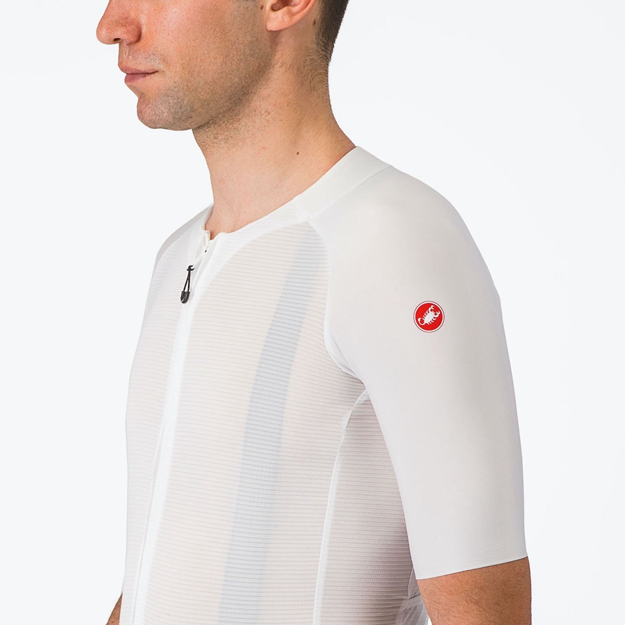 Castelli AERO RACE 7.0 Men Jersey White | YXIP30617