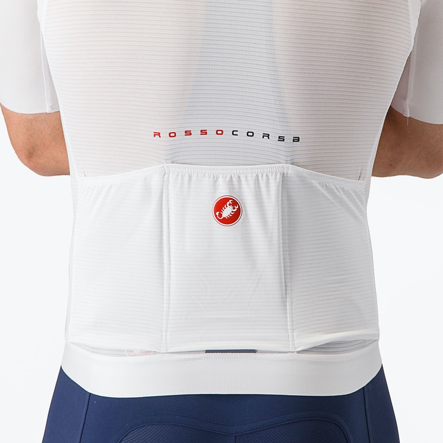 Castelli AERO RACE 7.0 Men Jersey White | YXIP30617