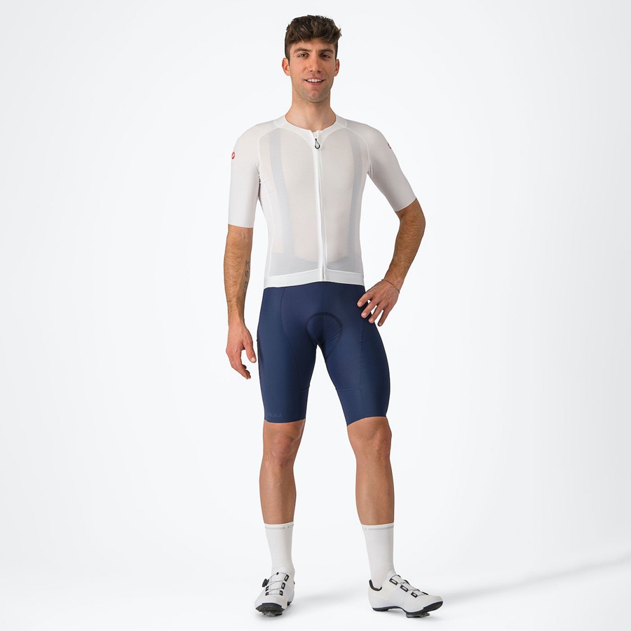 Castelli AERO RACE 7.0 Men Jersey White | YXIP30617