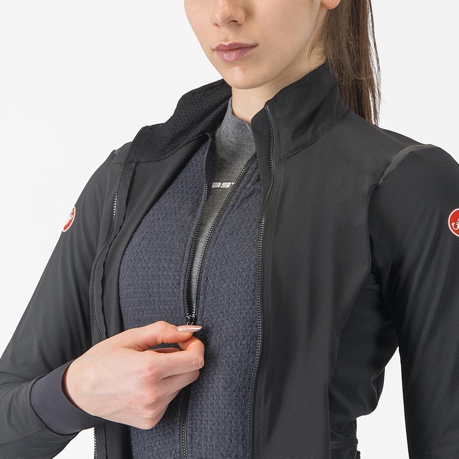 Castelli ALPHA FLIGHT ROS W Women Jackets Black / Black | TEBH72015