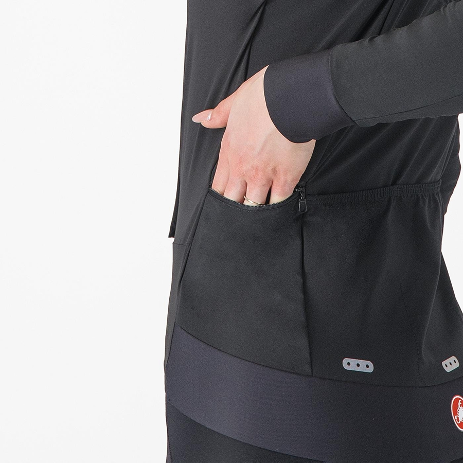 Castelli ALPHA FLIGHT ROS W Women Jackets Black / Black | TEBH72015